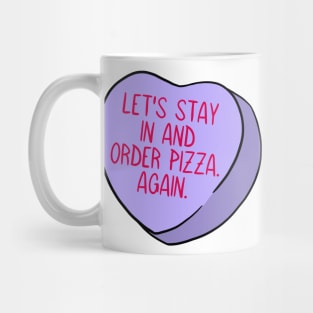 Funny Candy Heart Pizza Mug